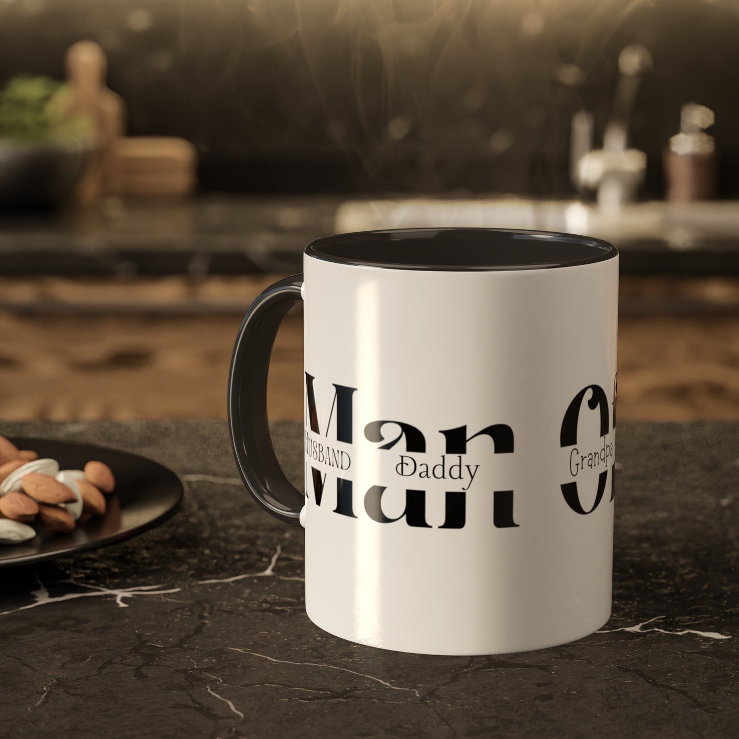 "Man Of God" Black & White Mug, 11oz