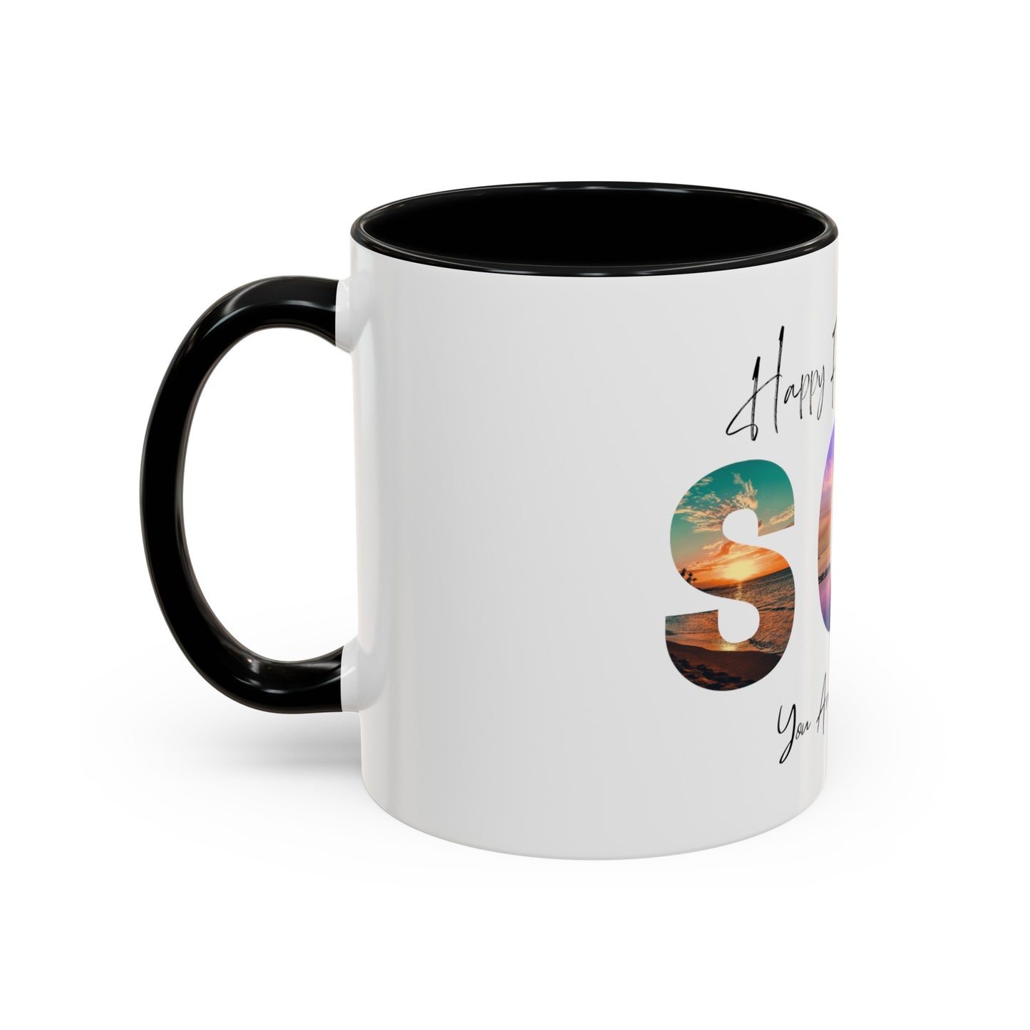 "Happy Father's Day Son" Colorful Coffee Mug (11, 15oz)