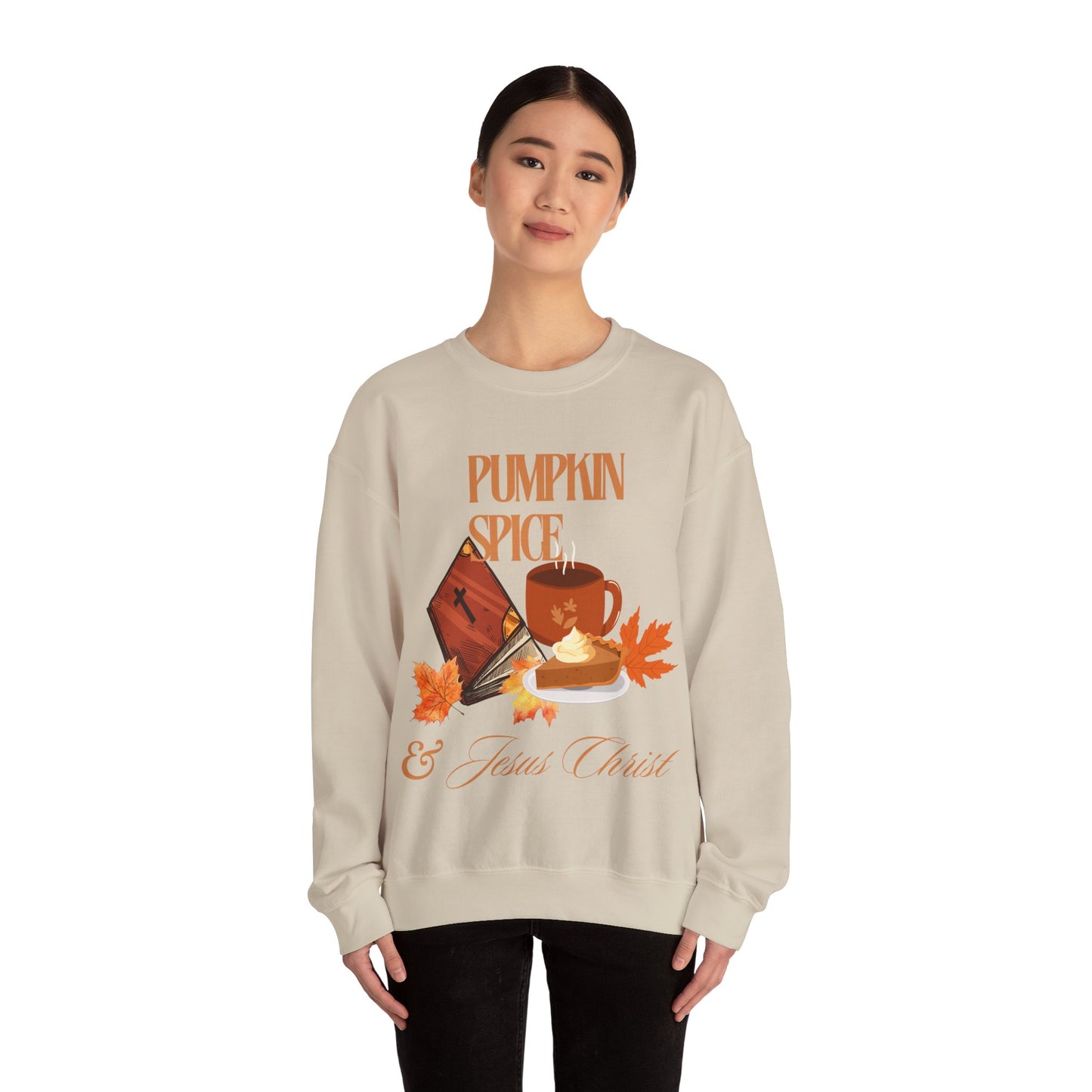 Crewneck Sweatshirt - Pumpkin Spice & Jesus Christ
