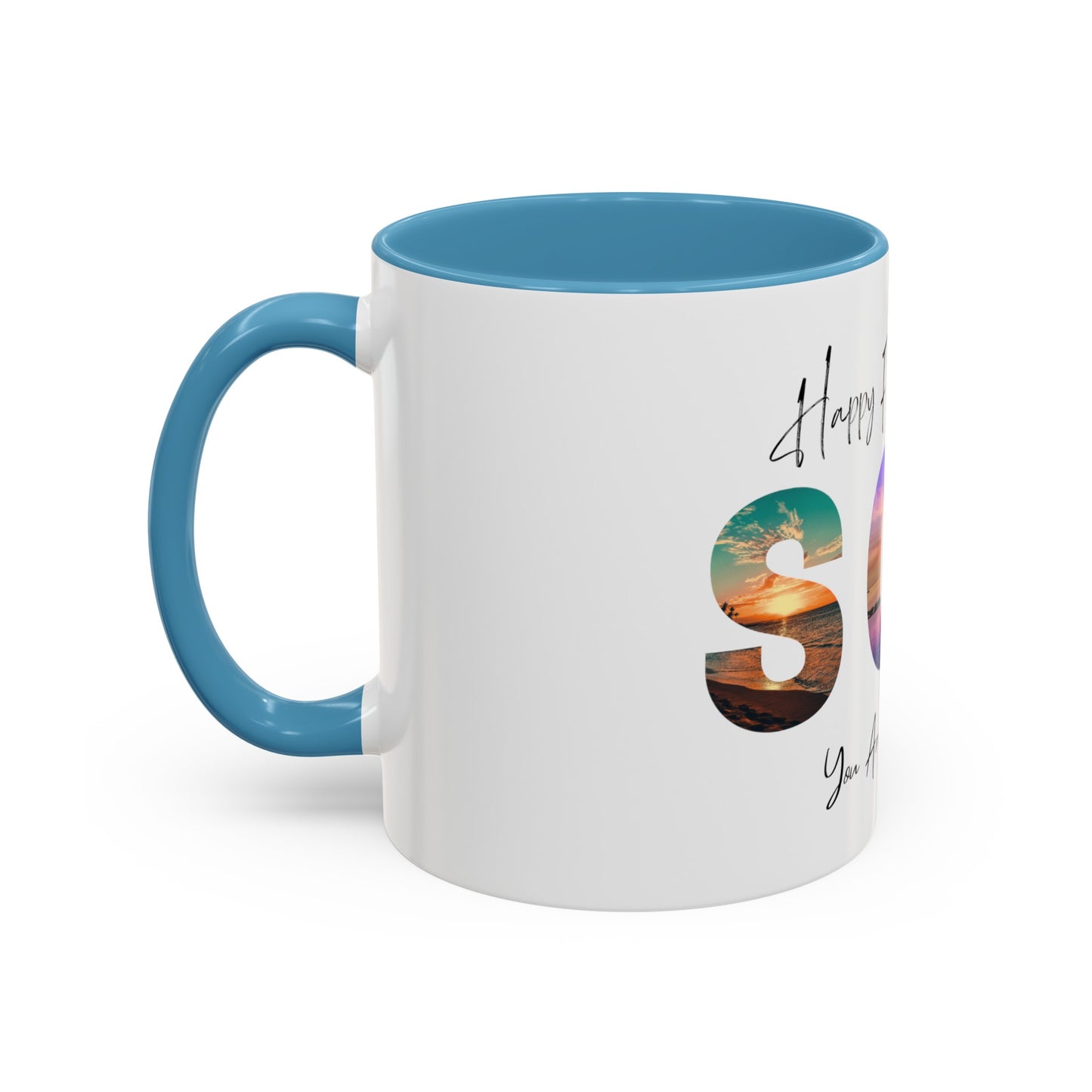 "Happy Father's Day Son" Colorful Coffee Mug (11, 15oz)