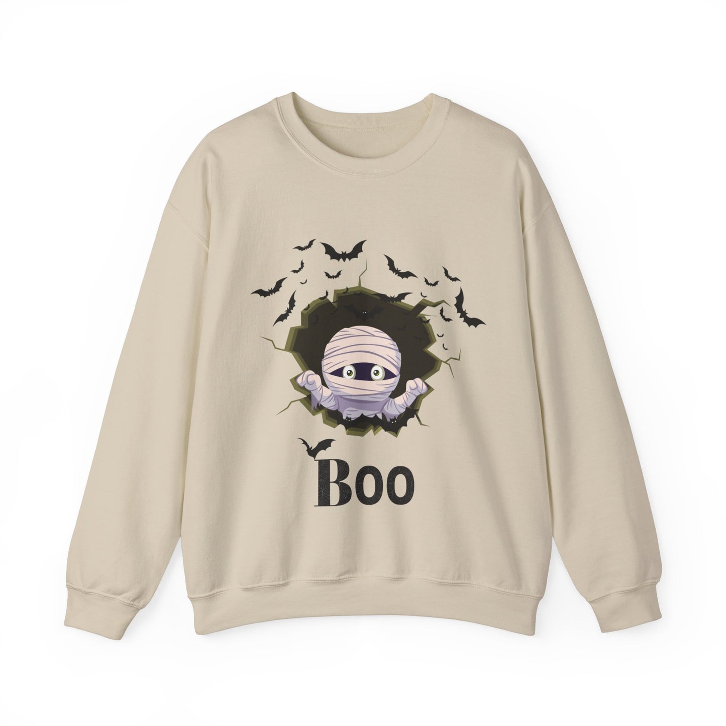 Halloween Boo! Mummy, Spiders, and Bats Sweatshirt