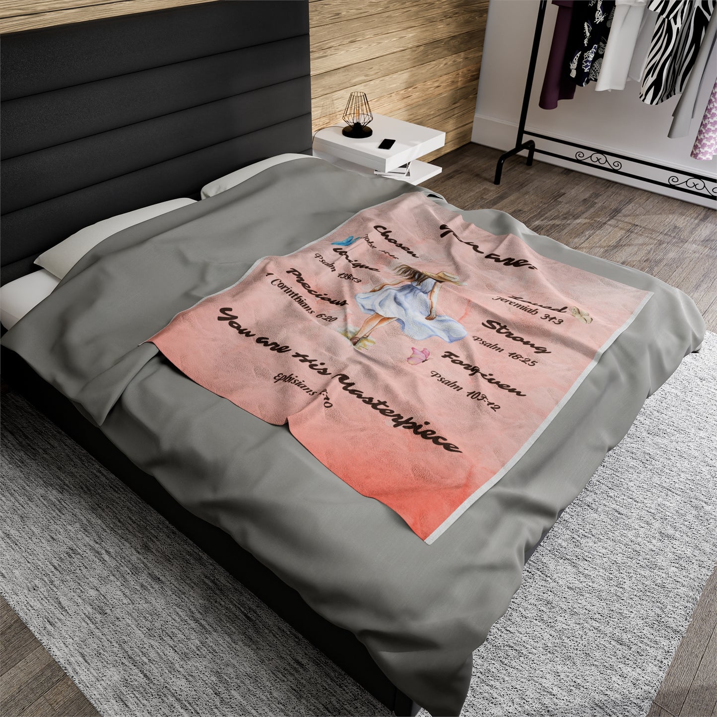 "You Are His Masterpiece"- Velveteen Plush Blanket 50x60