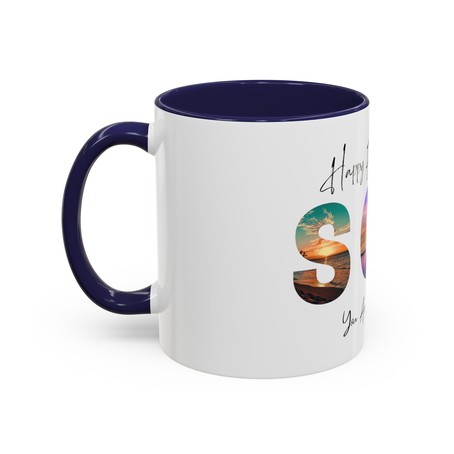 "Happy Father's Day Son" Colorful Coffee Mug (11, 15oz)