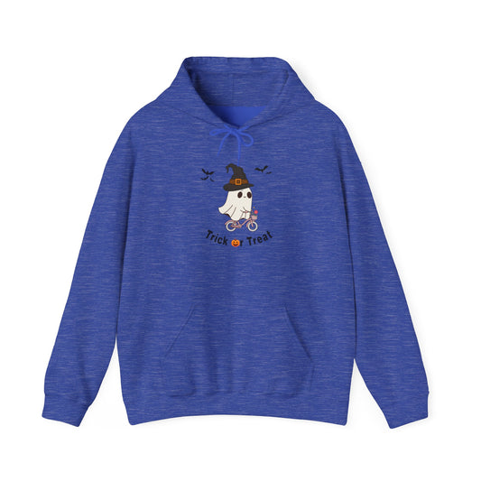 Hoodie Sweater Spooky Ghost on a Bike Halloween Unisex Sweatshirt