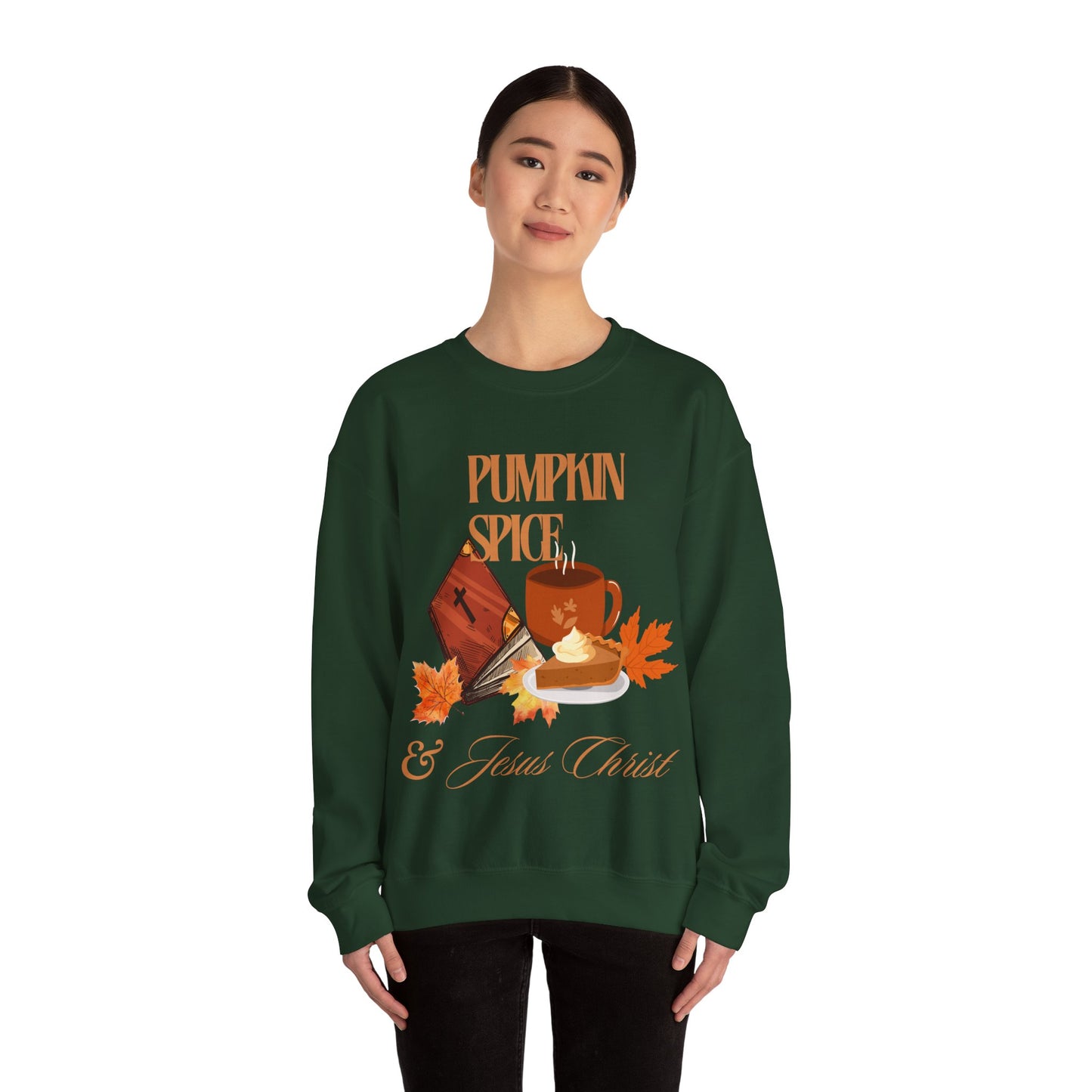 Crewneck Sweatshirt - Pumpkin Spice & Jesus Christ