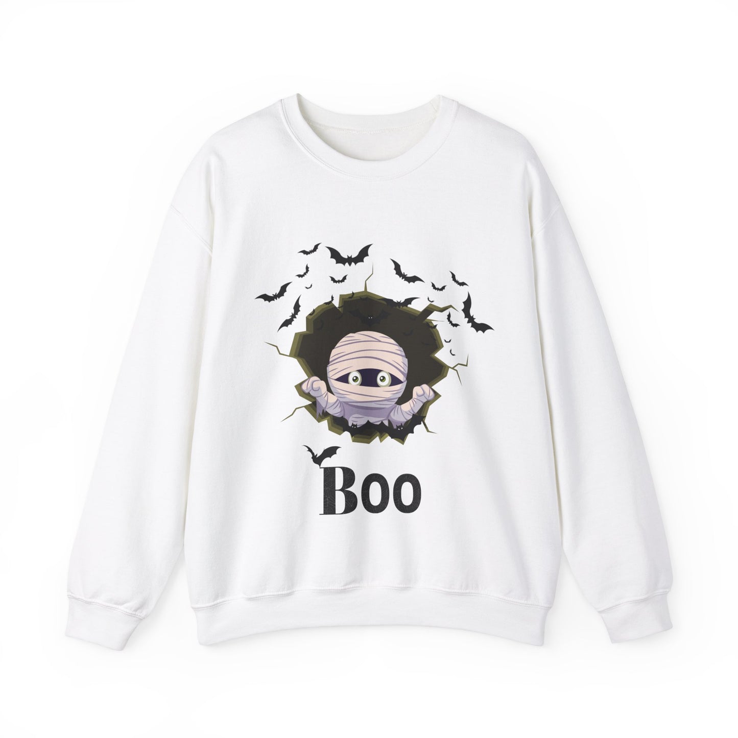 Halloween Boo! Mummy, Spiders, and Bats Sweatshirt