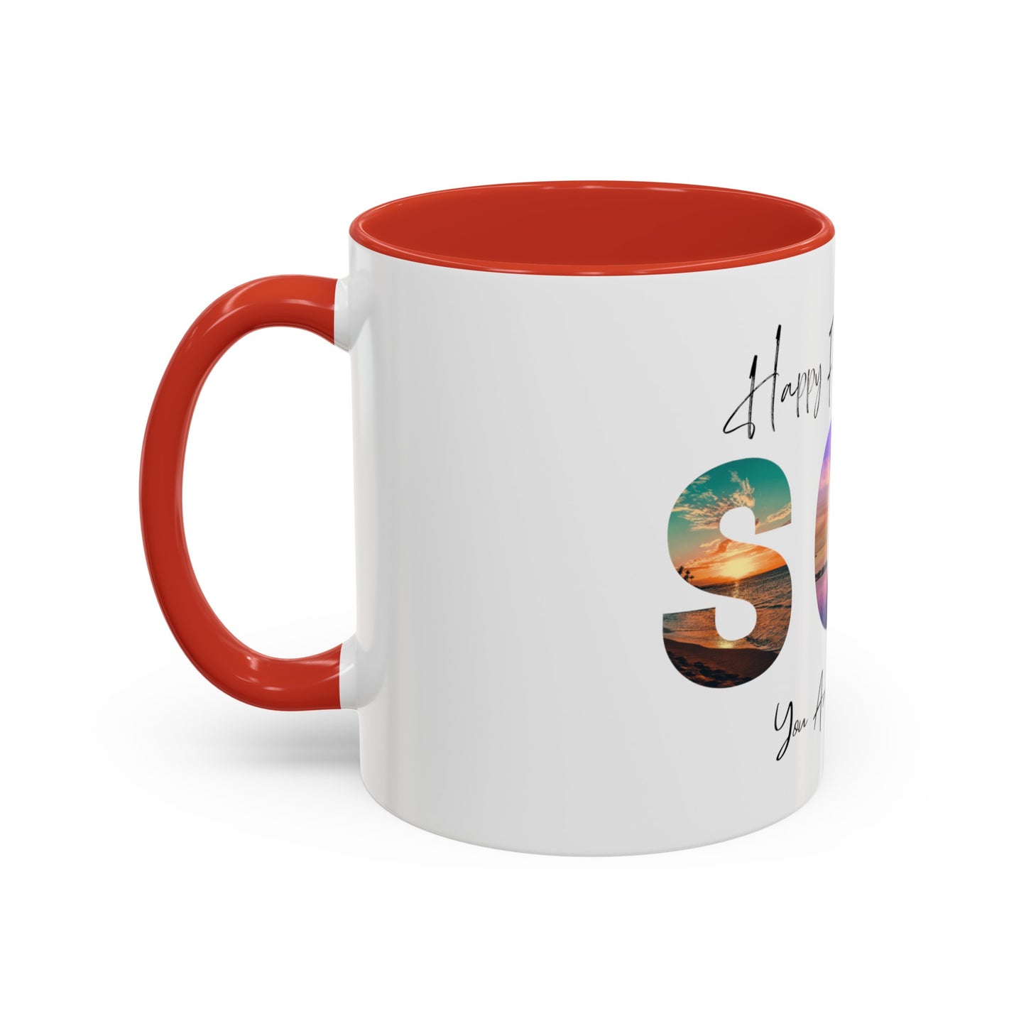 "Happy Father's Day Son" Colorful Coffee Mug (11, 15oz)