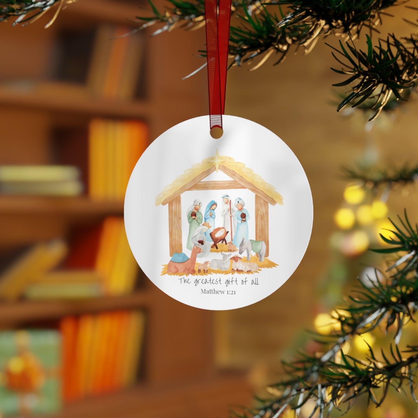 Nativity Christmas Ornament-Metal