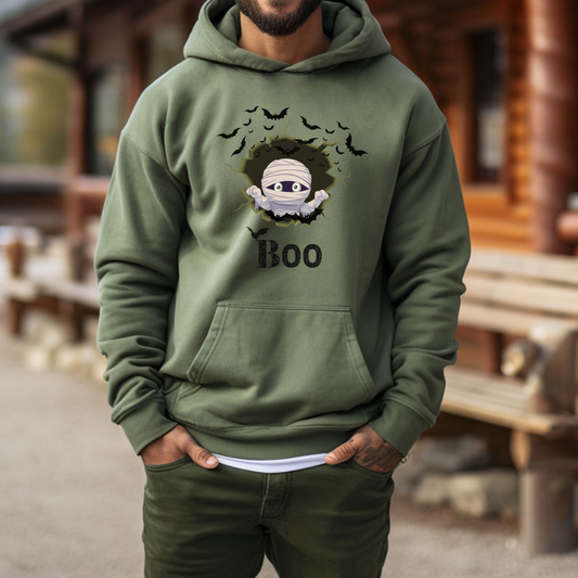 Halloween Boo! Mummy, Spiders, and Bats Sweatshirt