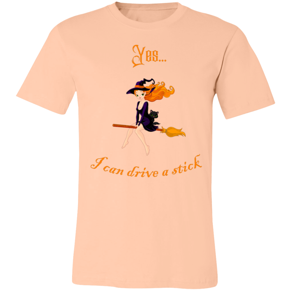 “Yes I Can Drive Stick” Funny Halloween Unisex Short-Sleeve Tee