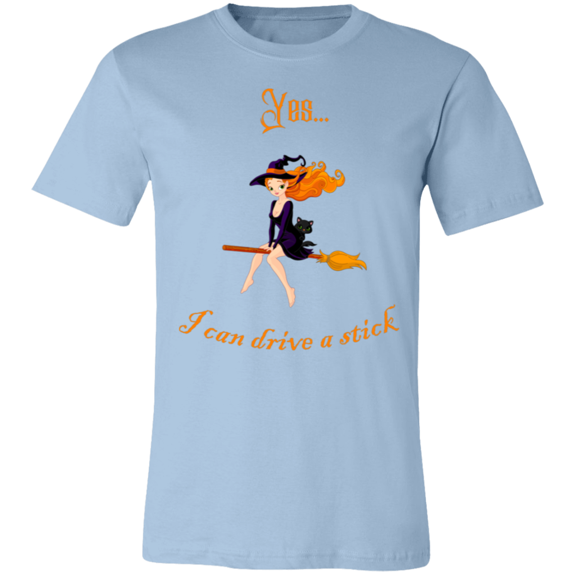 “Yes I Can Drive Stick” Funny Halloween Unisex Short-Sleeve Tee