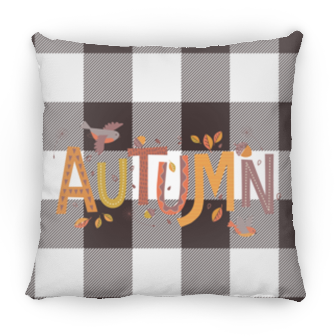 "Autumn" (Plaid) Medium Square Pillow