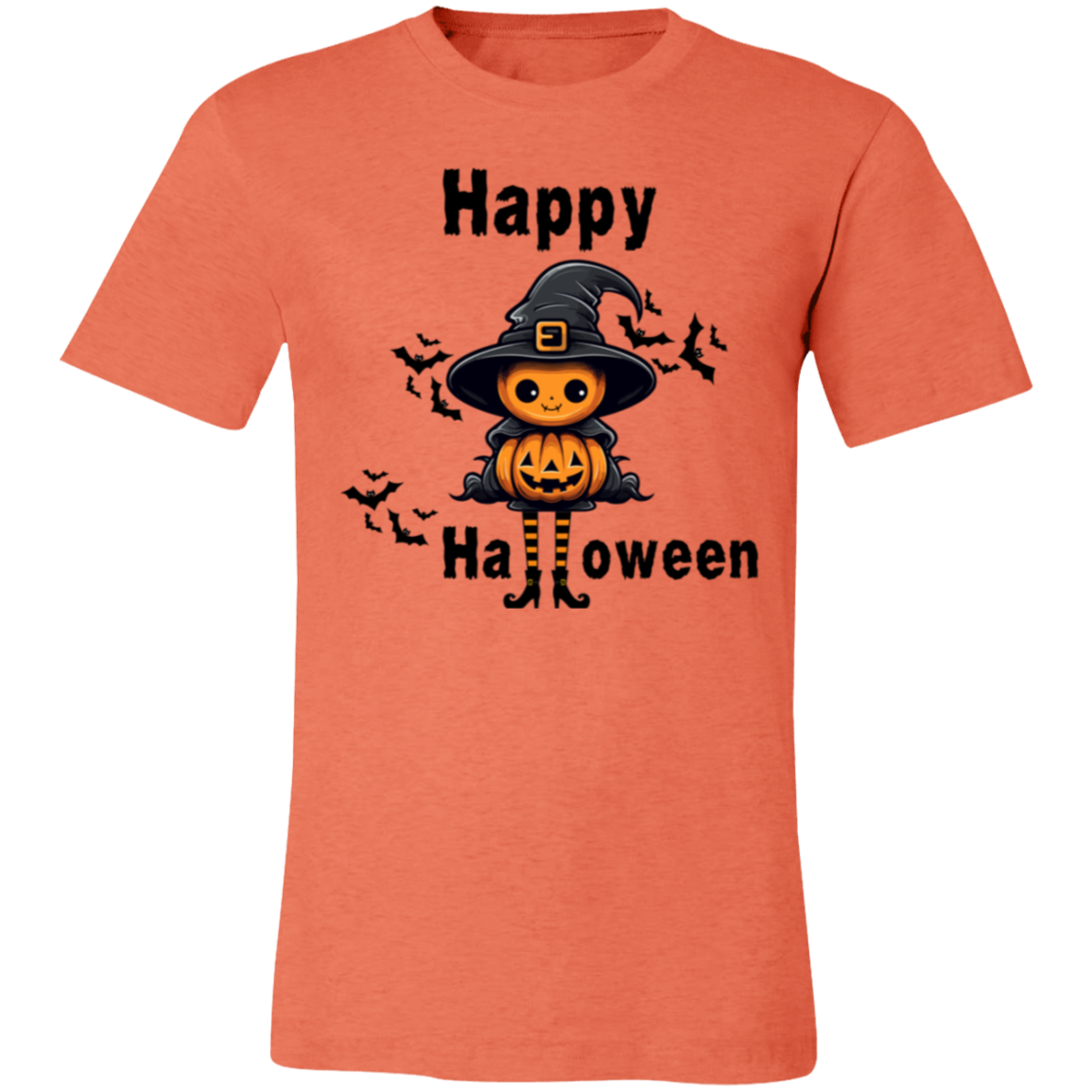 Happy Halloween Scary Funny Pumpkin Unisex Short-Sleeve T-Shirt