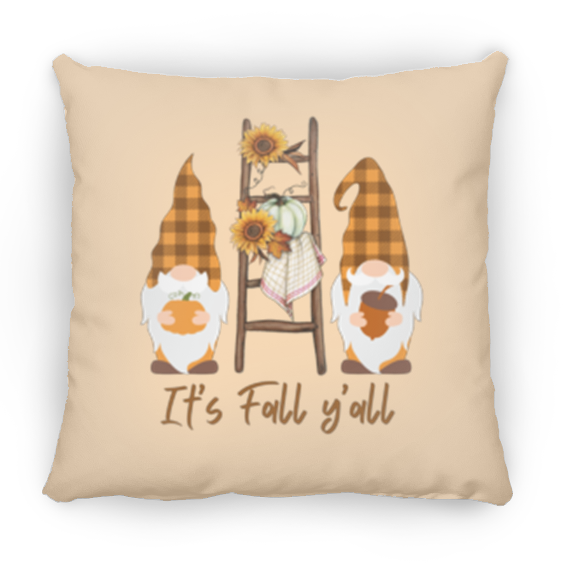"It's Fall Y'all" Medium Square Fall Pillow