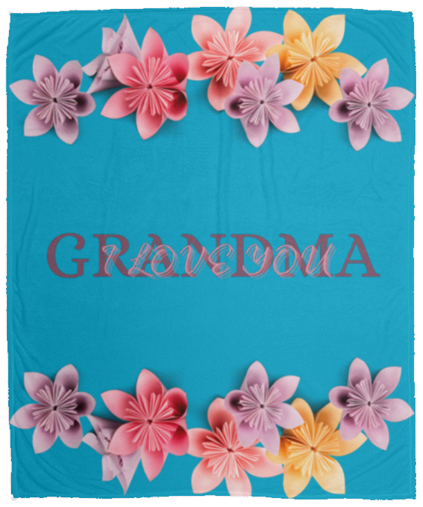 "I Love You Grandma" Cozy Plush Fleece Blanket - 50x60