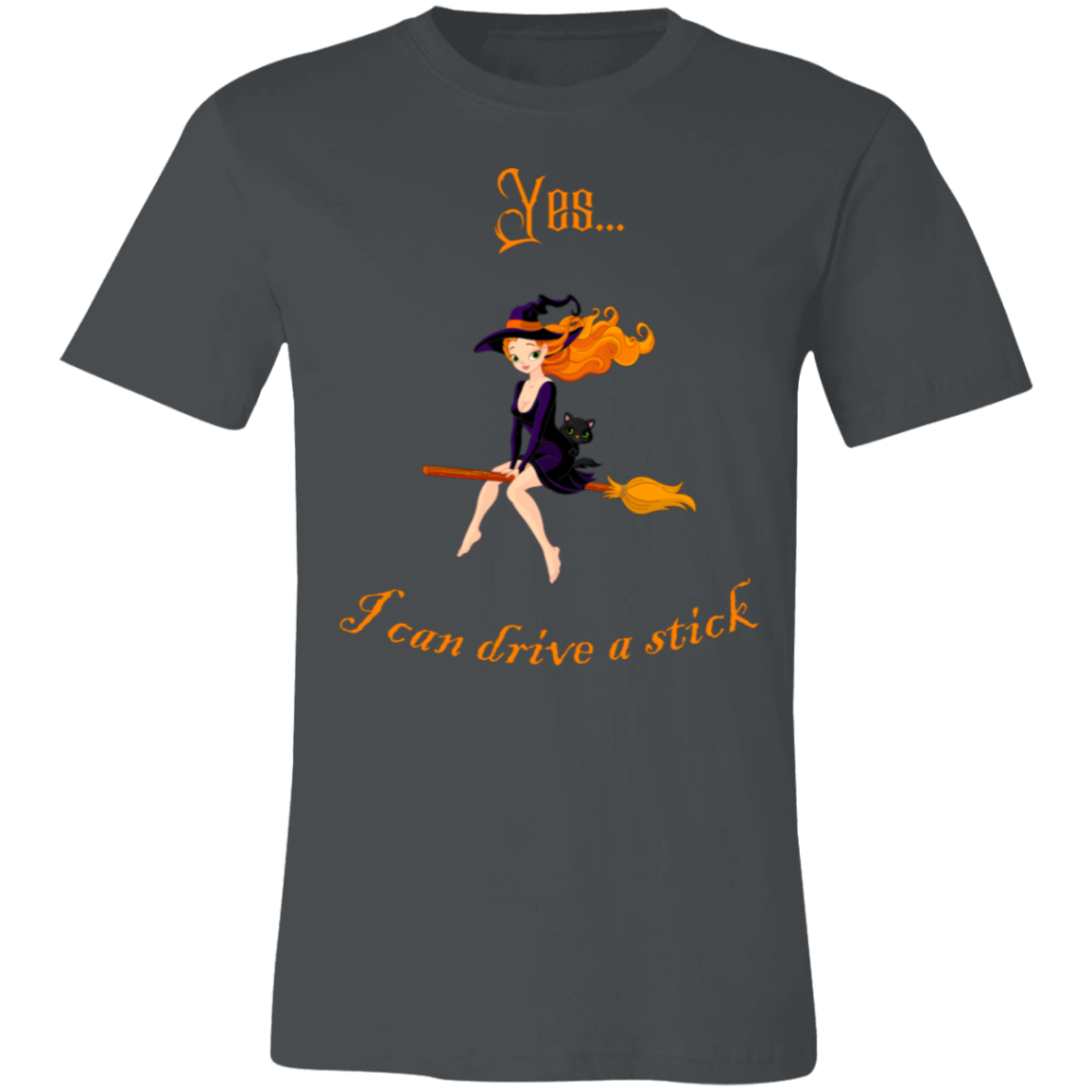 “Yes I Can Drive Stick” Funny Halloween Unisex Short-Sleeve Tee