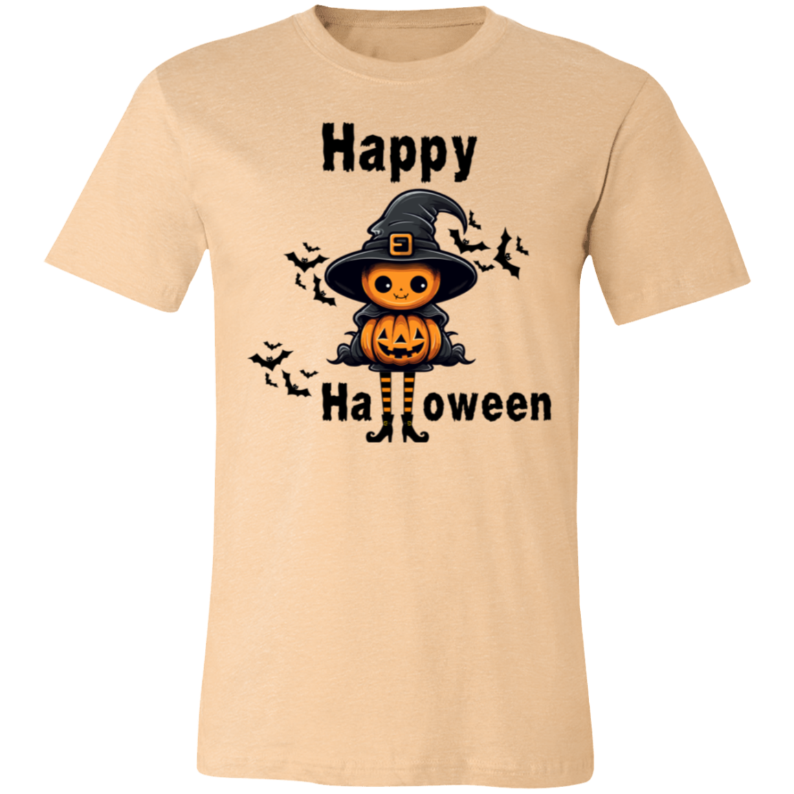 Happy Halloween Scary Funny Pumpkin Unisex Short-Sleeve T-Shirt