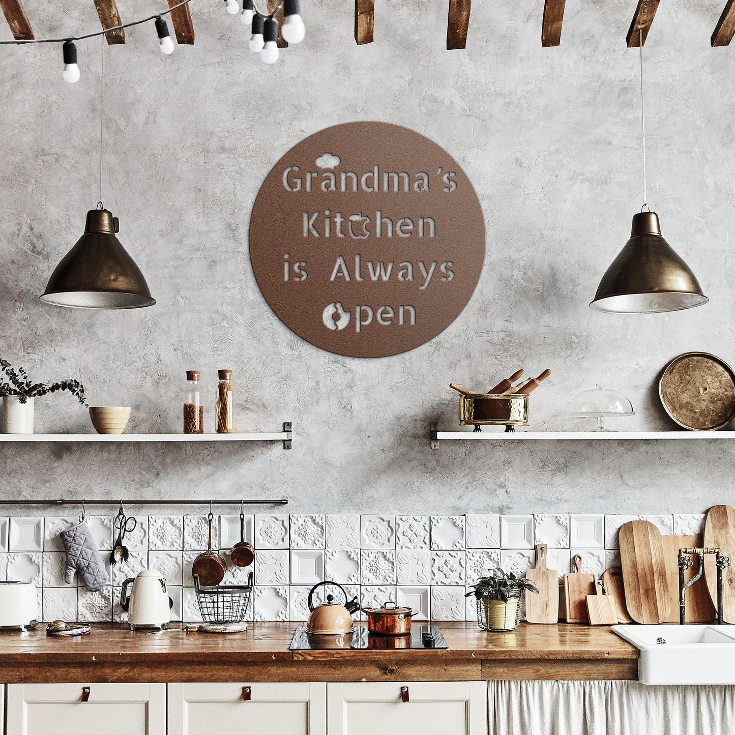 Grandma's Kitchen Metal Art