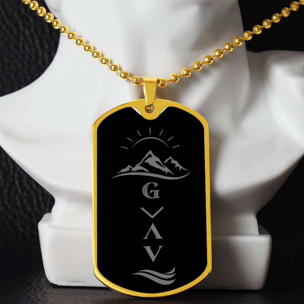 "God Is Greater Than The Highs And Lows" Dog Tag Necklace
