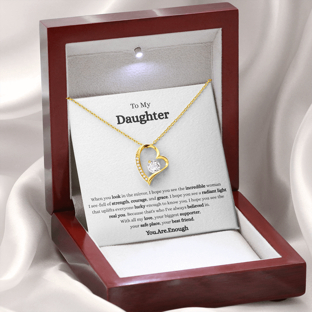To My Daughter-Forever Love Necklace