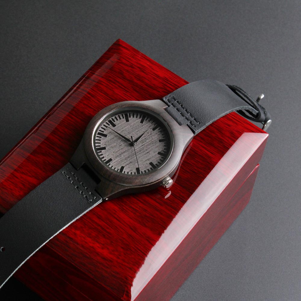 "Every Day With You" Engraved Wooden Watch