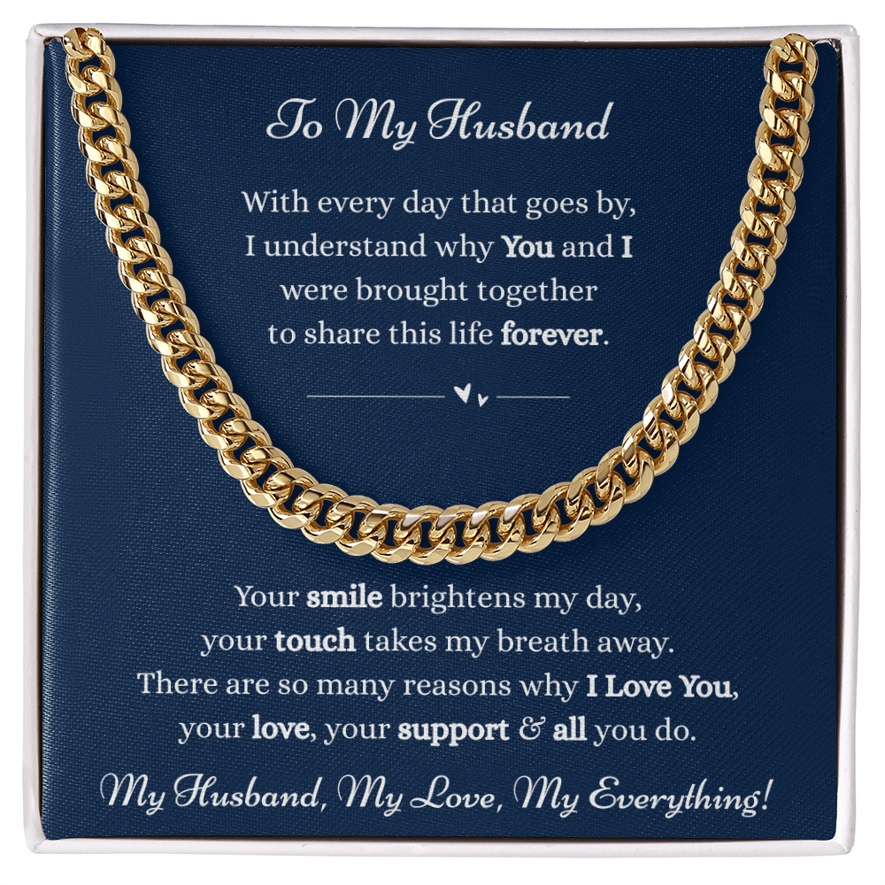 To My Husband-Cuban Link Chain