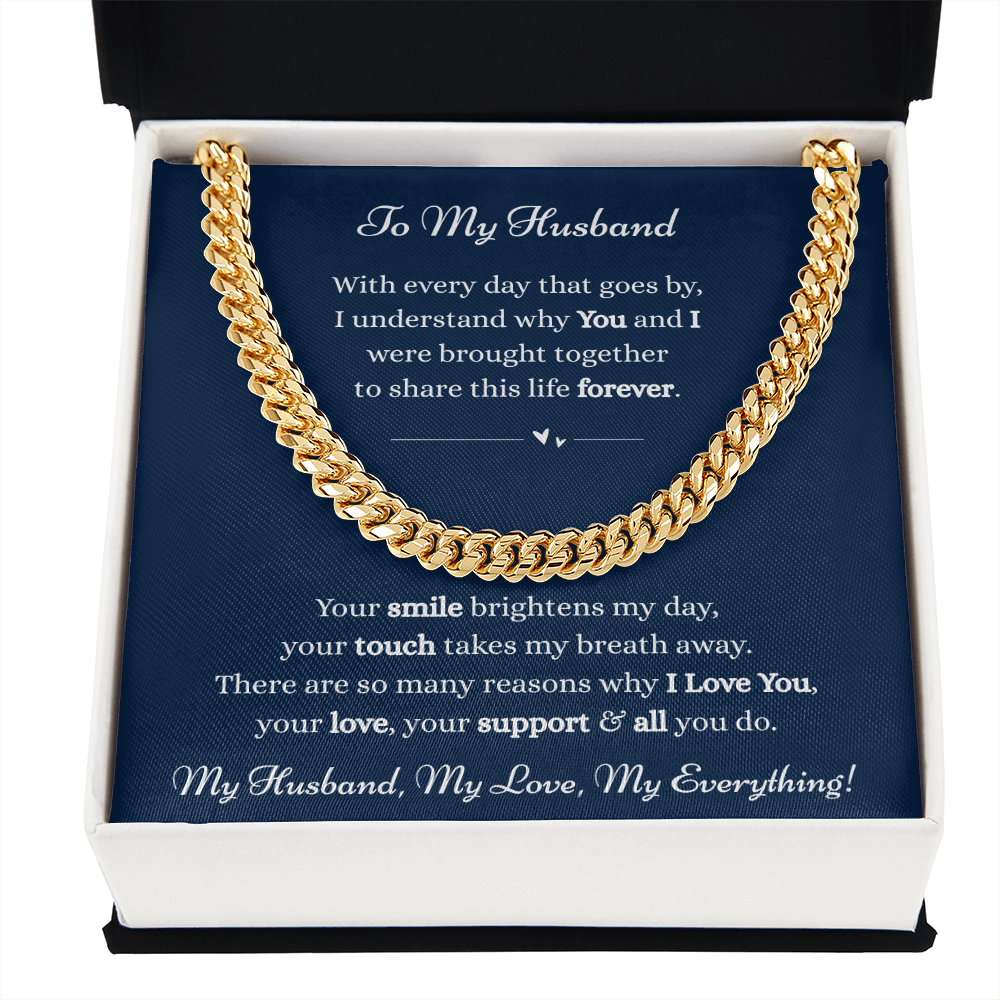 To My Husband-Cuban Link Chain