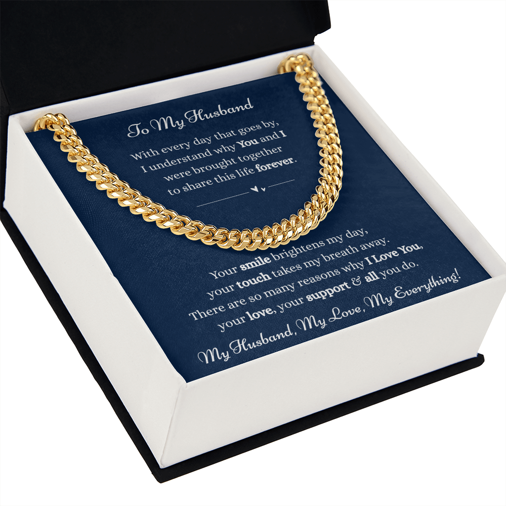 To My Husband-Cuban Link Chain