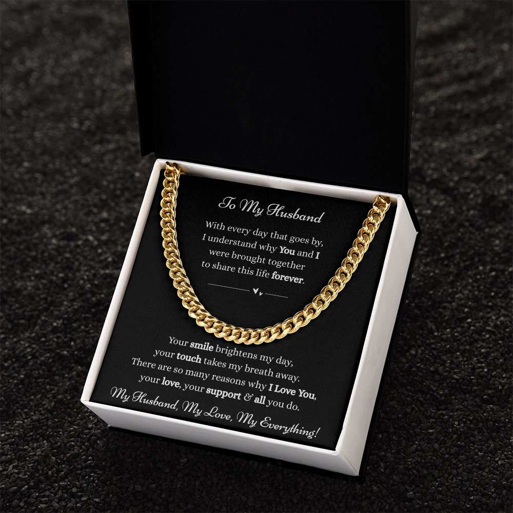 To My Husband-Cuban Link Chain