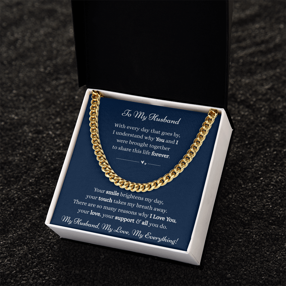 To My Husband-Cuban Link Chain