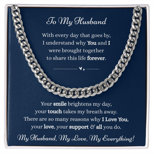 To My Husband-Cuban Link Chain
