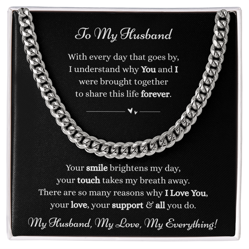 To My Husband-Cuban Link Chain