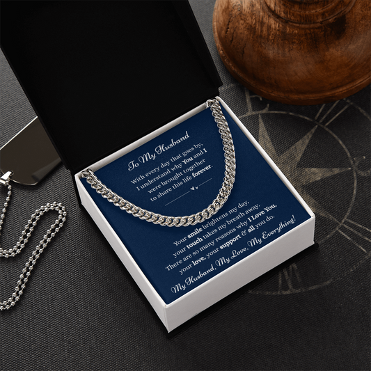 To My Husband-Cuban Link Chain