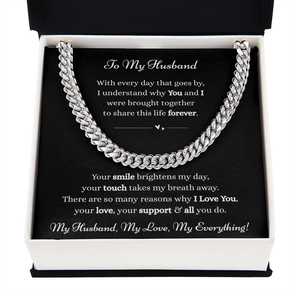 To My Husband-Cuban Link Chain
