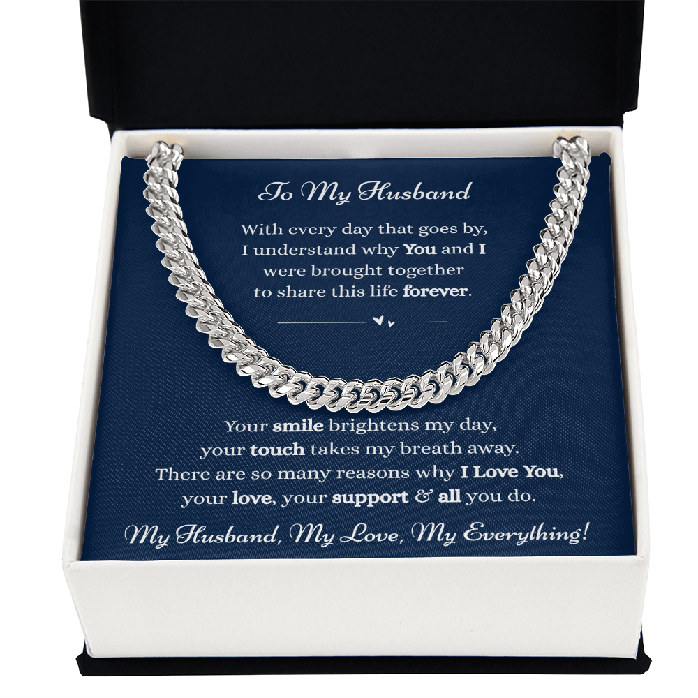 To My Husband-Cuban Link Chain
