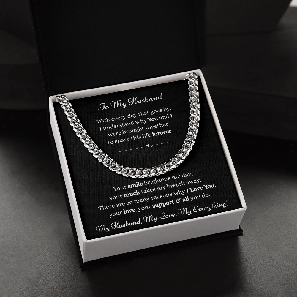 To My Husband-Cuban Link Chain