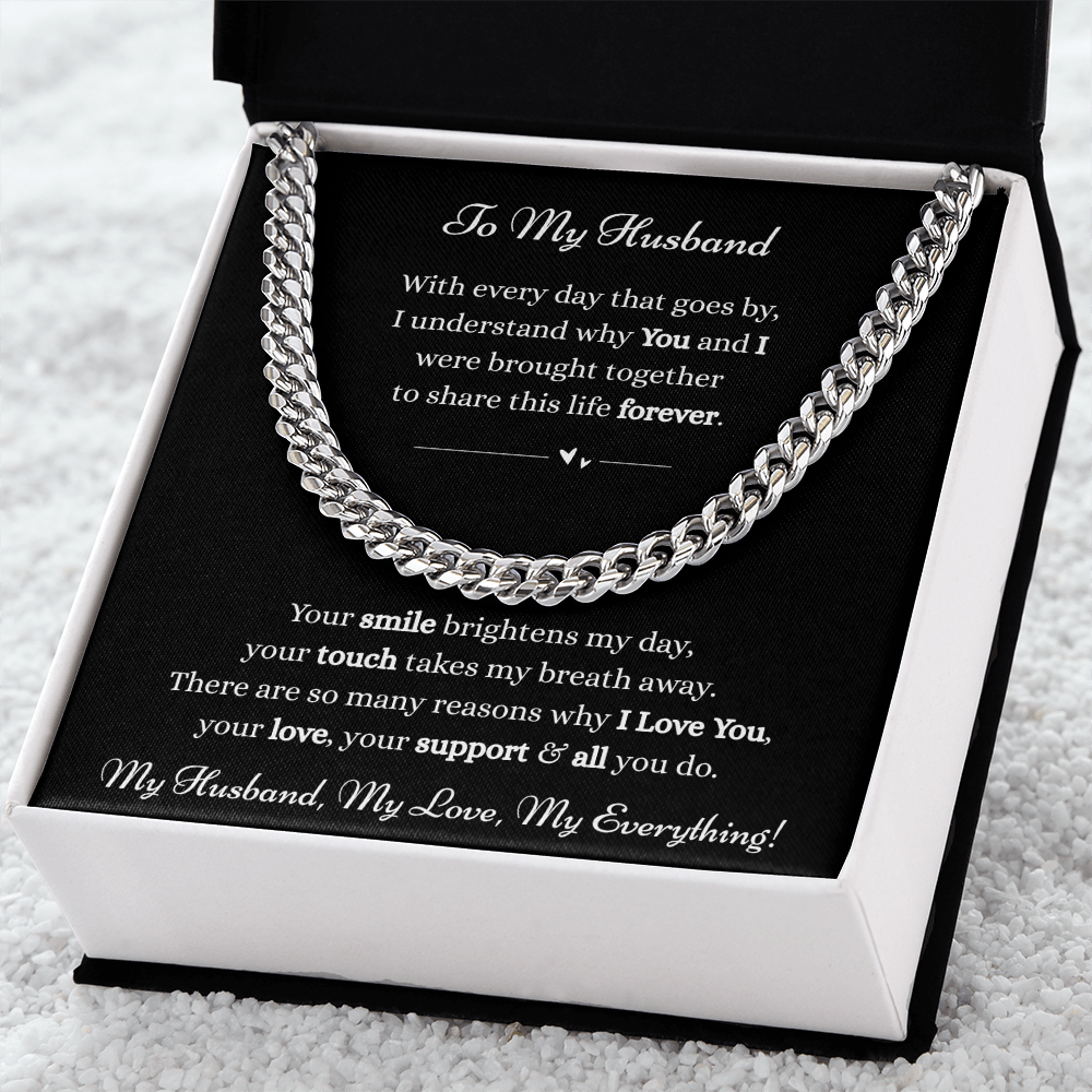 To My Husband-Cuban Link Chain