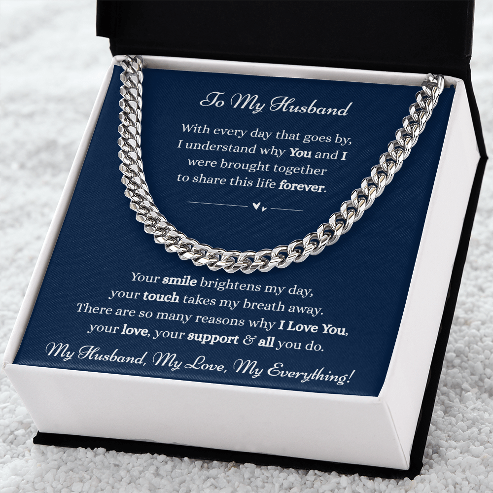 To My Husband-Cuban Link Chain