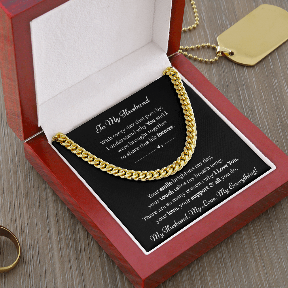 To My Husband-Cuban Link Chain