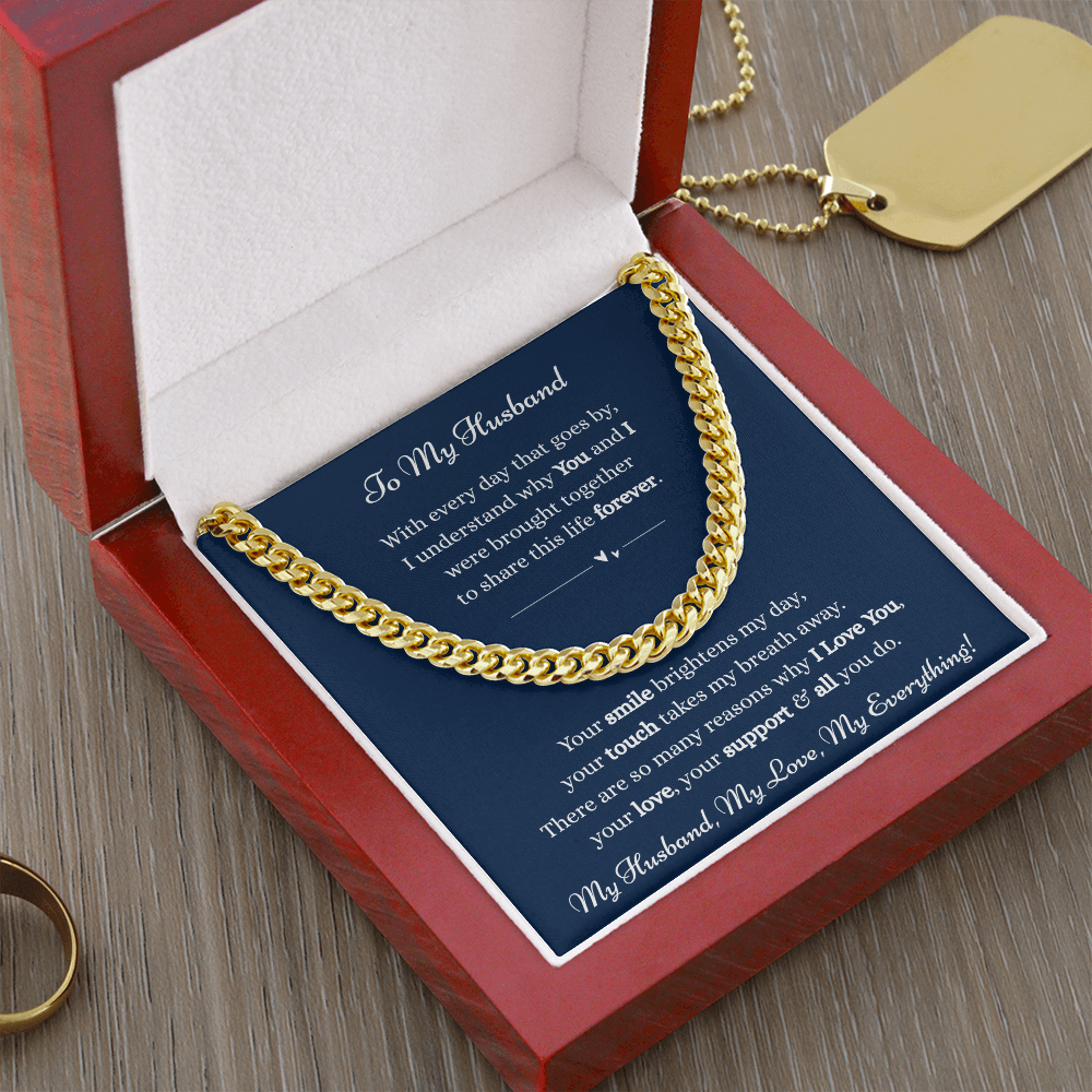 To My Husband-Cuban Link Chain
