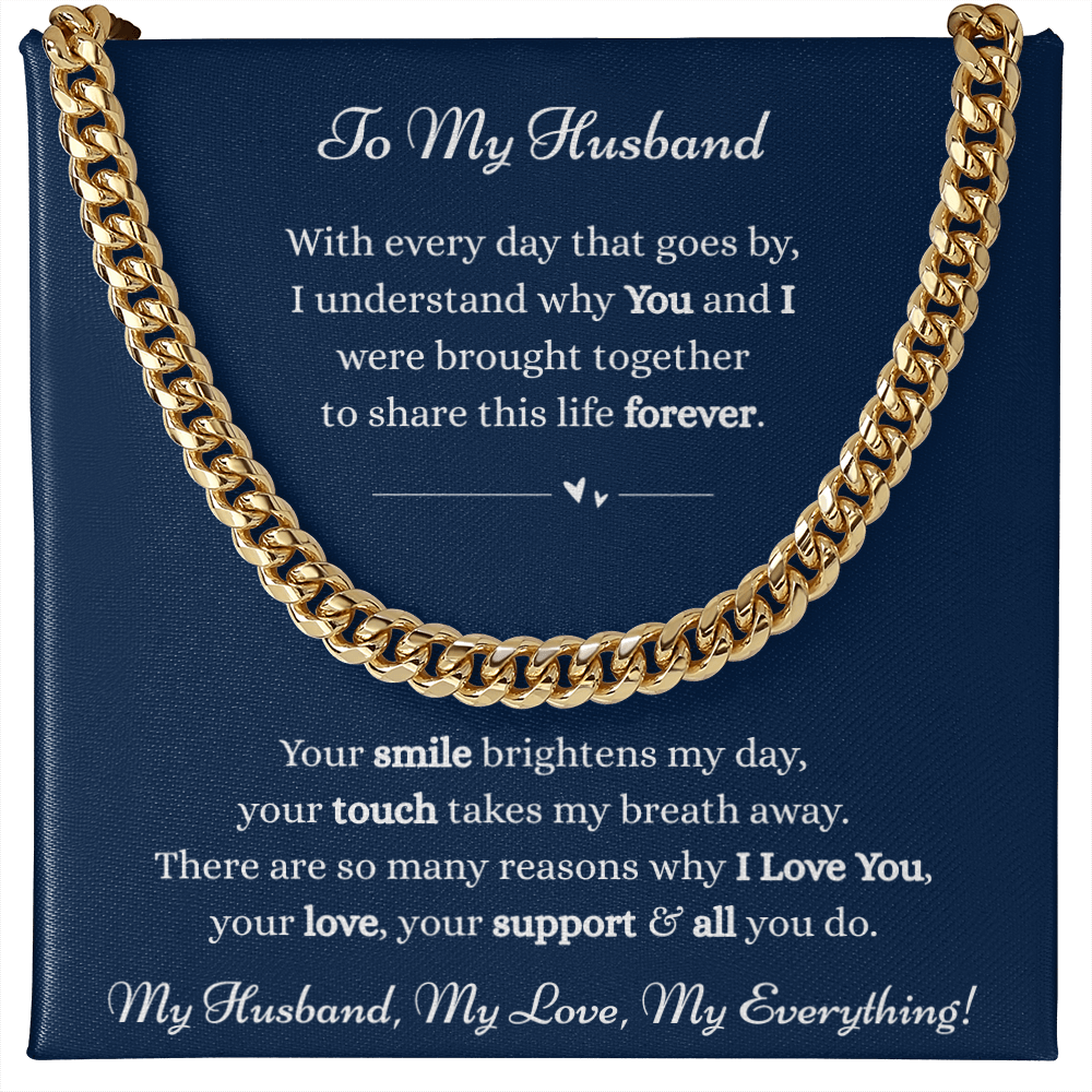 To My Husband-Cuban Link Chain