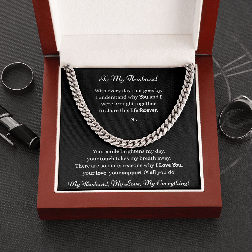 To My Husband-Cuban Link Chain