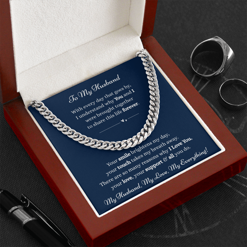 To My Husband-Cuban Link Chain