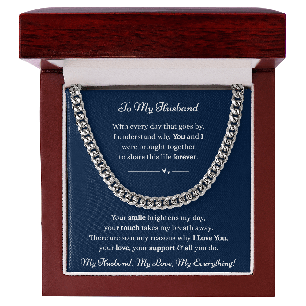 To My Husband-Cuban Link Chain