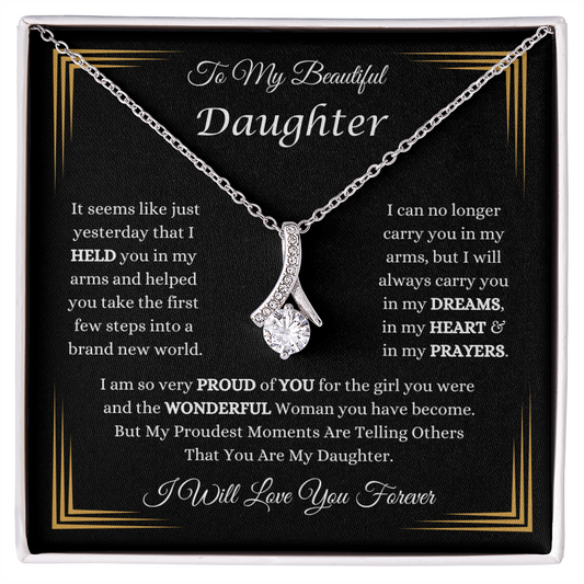 To My Beautiful Daughter Necklace