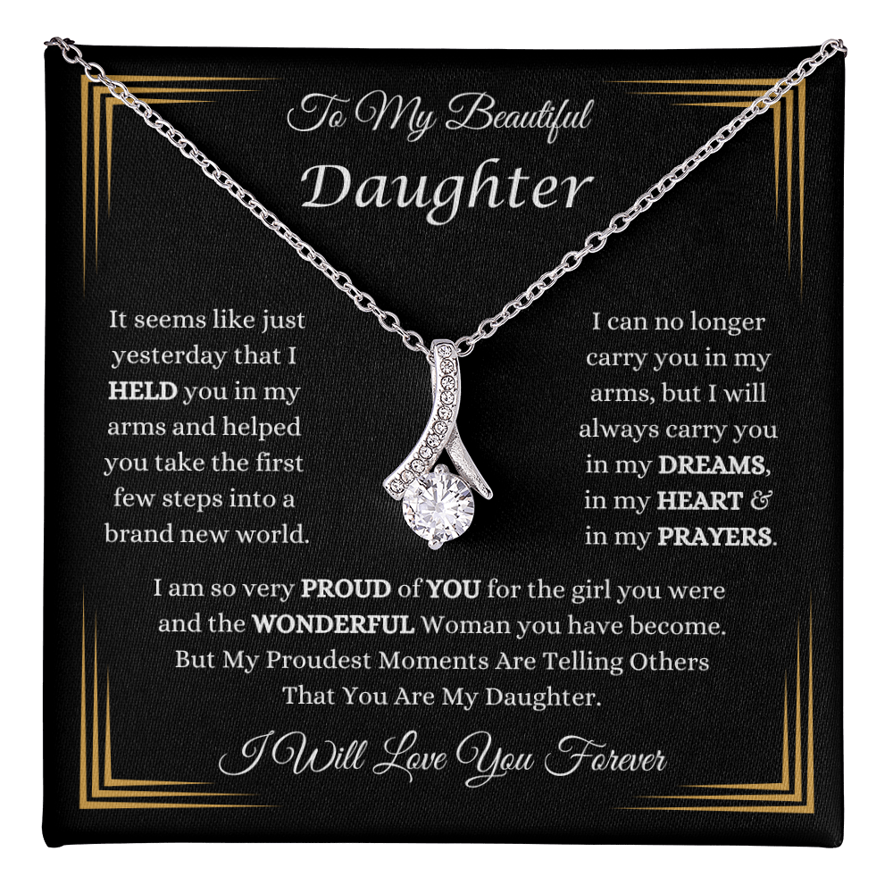 To My Beautiful Daughter Necklace