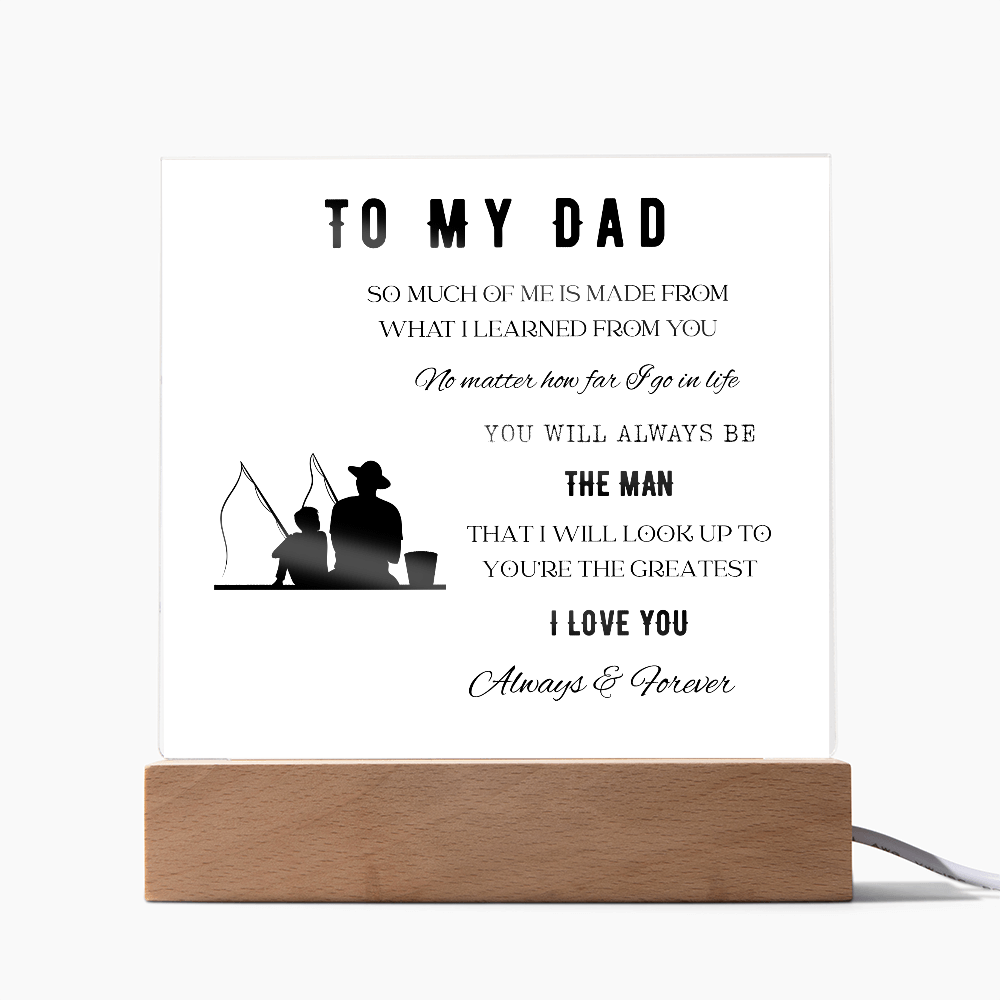 To My Dad-Acrylic Plaque Father/Son Fishing