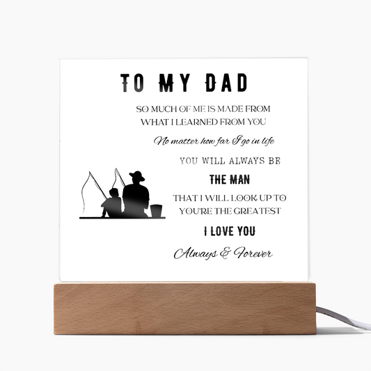 To My Dad-Acrylic Plaque Father/Son Fishing