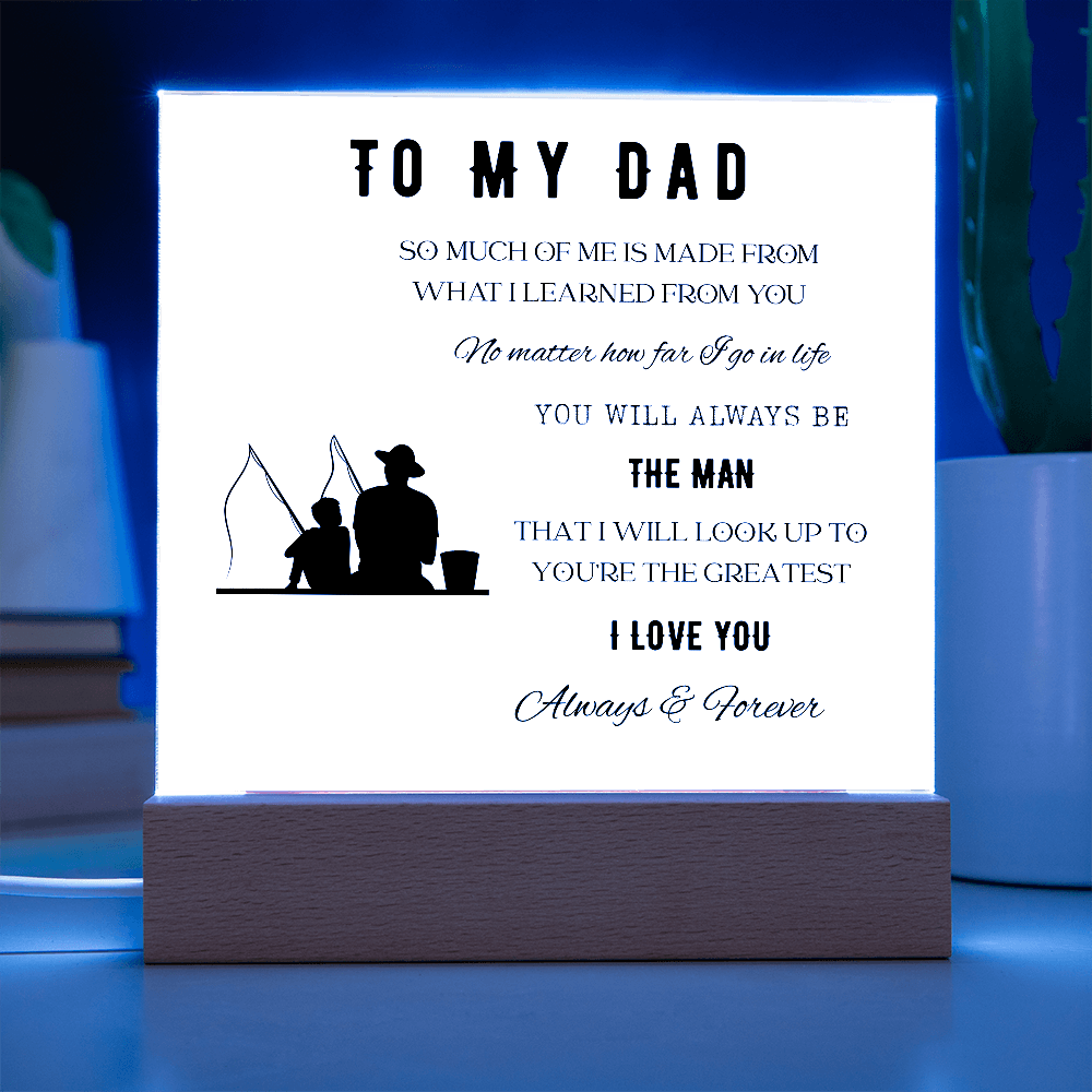 To My Dad-Acrylic Plaque Father/Son Fishing