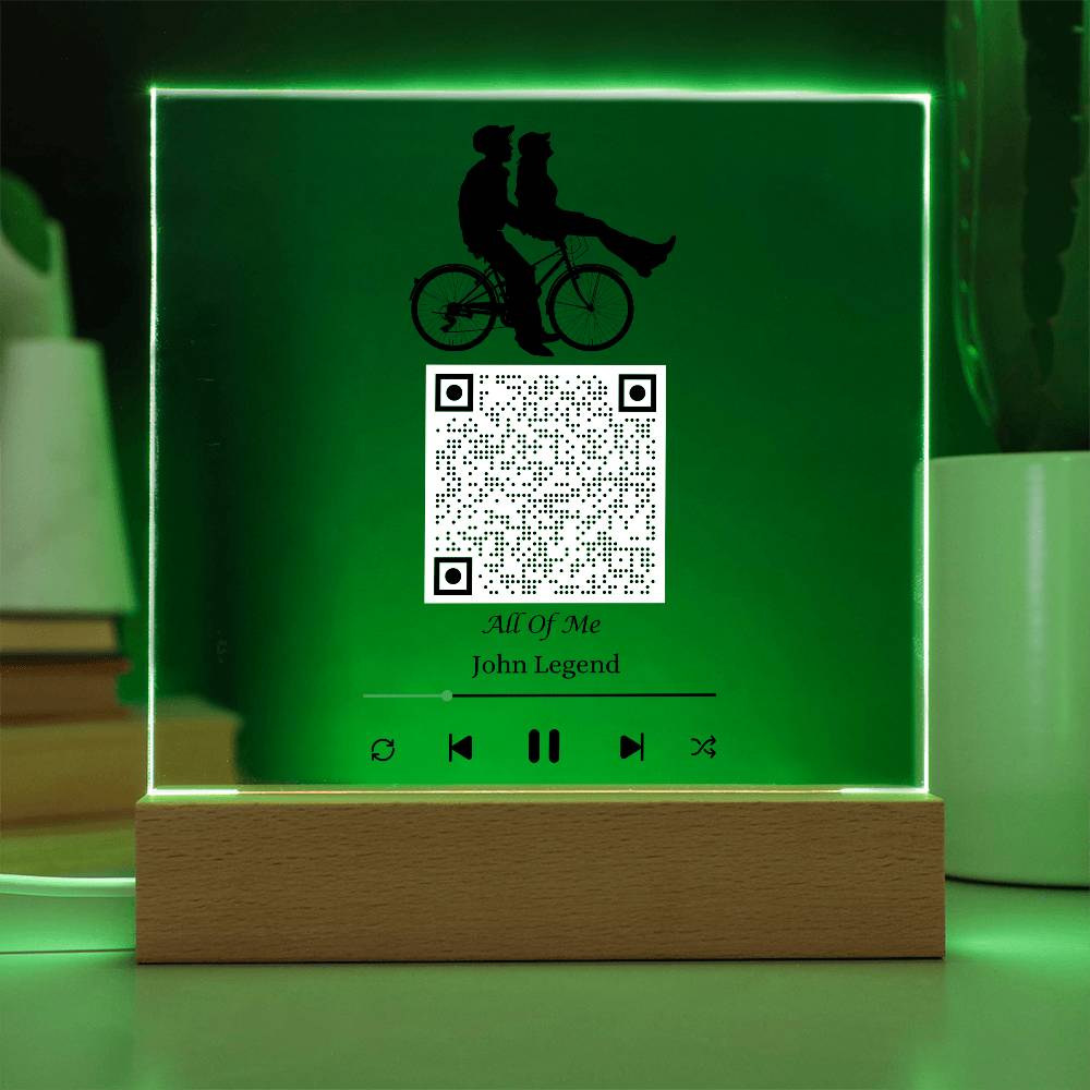 Romantic Acrylic Plaque with song QR code